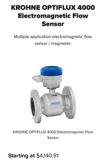 Krohne flowmeter Optiflux 4100 W (Van €4100 voor €1850) beschikbaar voor biedingen