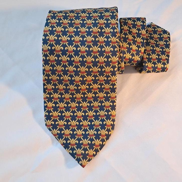 Beaufort The Rack zijden stropdas, Kleding | Heren, Stropdassen, Zo goed als nieuw, Met patroon, Blauw, Ophalen of Verzenden