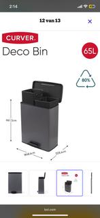 Curver duo prullenbak 26L+26L, Huis en Inrichting, Kunststof, Gebruikt, Met pedaal, 50 tot 75 cm
