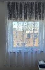 Mooie witte vitrage met patroon, 100 tot 150 cm, Wit, Ophalen of Verzenden, Zo goed als nieuw