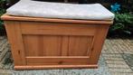 Mooie grote houten opbergkist met kussen met klittenband, Huis en Inrichting, Ophalen, Minder dan 50 cm, 50 tot 100 cm, Zo goed als nieuw