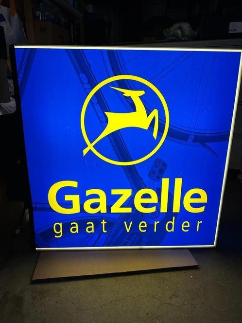 Fraaie oude GAZELLE fietsen lichtbak. Origineel., Verzamelen, Merken en Reclamevoorwerpen, Gebruikt, Lichtbak of (neon) lamp, Ophalen