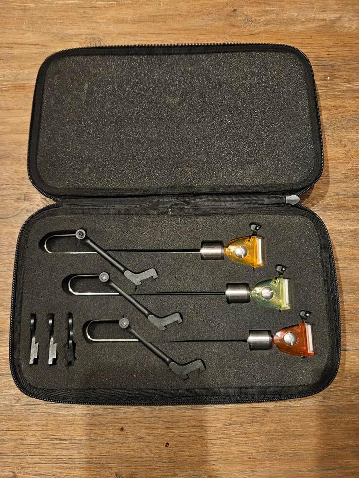 3 Fox mk 2 swingers + Case, Watersport en Boten, Hengelsport | Karpervissen, Zo goed als nieuw, Overige typen, Ophalen of Verzenden