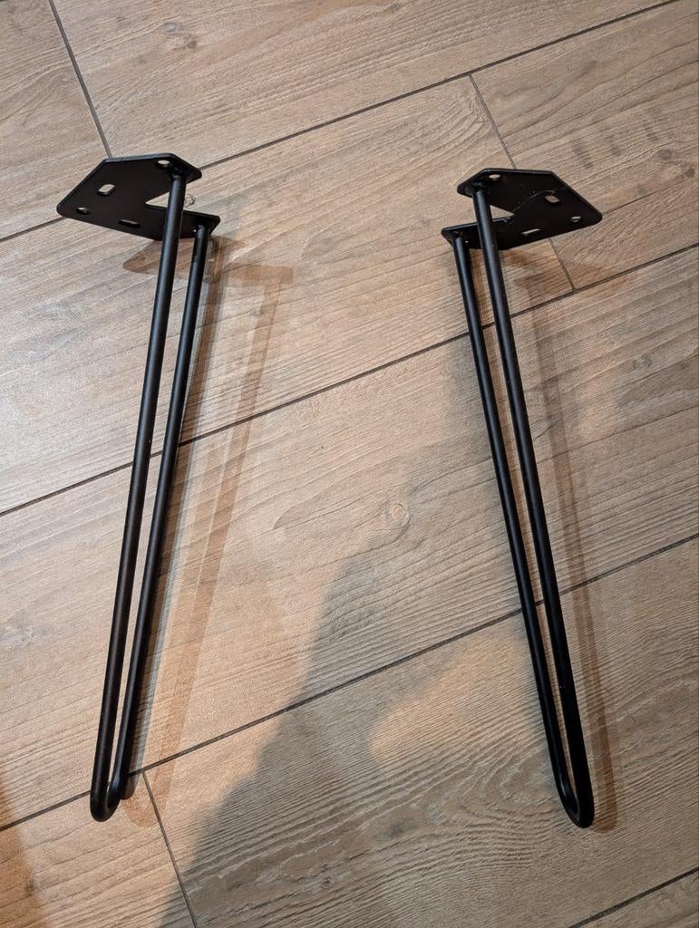 4x Duraline Zwarte Meubelpoten - 40 cm, Tafelpoot, Nieuw, Minder dan 50 cm, Ophalen of Verzenden