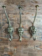 Wandhaken leeuwenkop messing, Huis en Inrichting, Ophalen, Overige materialen, Gebruikt, Wandhaken