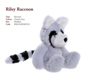 Charlie Bears Bear and Me Riley Raccoon / wasbeer 24cm. beschikbaar voor biedingen
