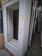 Hardhout kozijn met achterdeur, Ophalen of Verzenden, Buitendeur, 200 tot 215 cm