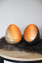 Theelichthouder Egg zwart/ goud, Huis en Inrichting, Woonaccessoires | Kandelaars en Kaarsen, Zwart, Nieuw, Ophalen of Verzenden