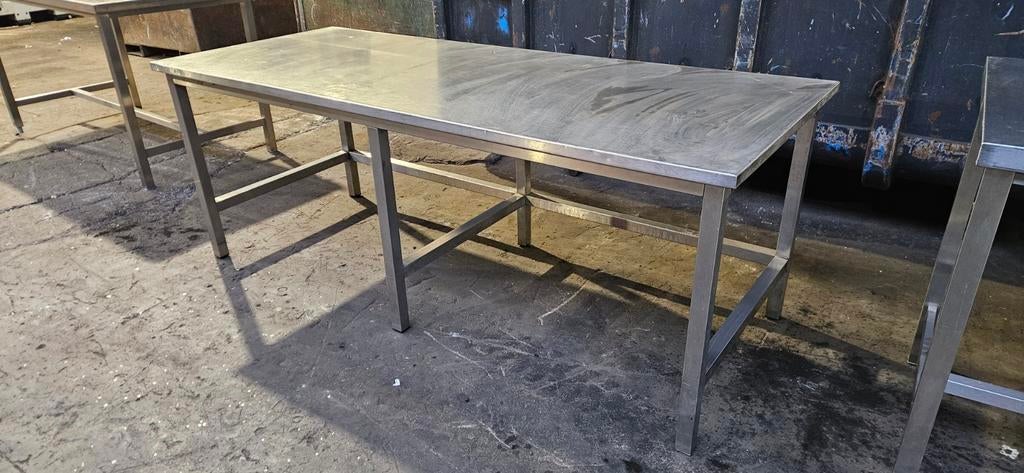 RVS Werktafel - 200x80cm, Doe-het-zelf en Verbouw, Werkbanken, Ophalen