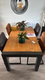 Industriële Eettafel mango hout, Huis en Inrichting, Tafels | Eettafels, Ophalen, 50 tot 100 cm, Zo goed als nieuw, 150 tot 200 cm