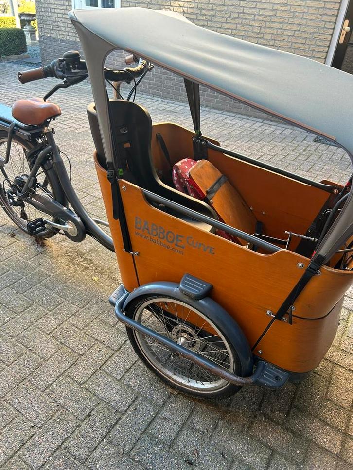 Elektrische bakfiets Babboe curve, Fietsen en Brommers, Fietsen | Bakfietsen, Gebruikt, Overige merken, 4 kinderen of meer, Elektrisch