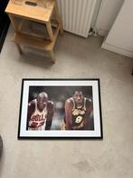 Michael Jordan & Kobe Bryant Schilderij 278/300 fotolijst, Antiek en Kunst, Ophalen