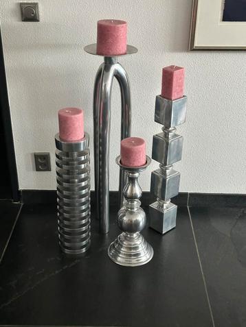Set van 4 stuks kandelaars beschikbaar voor biedingen