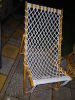 Action ligstoel bamboe beige 2 stuks, Tuin en Terras, Ophalen of Verzenden, Rotan