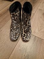 DSTRCT Enkellaarsjes Panterprint - Nieuw!, Kleding | Dames, Schoenen, Bruin, Lage of Enkellaarzen, DSTRCT, Nieuw