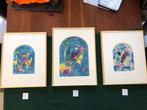 LITHOserie drieluik BENJAMIN raam Hadassah te Jeruzalem, Antiek en Kunst, Kunst | Litho's en Zeefdrukken, Ophalen