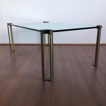 OPRUIMING Salontafel messing en glas door Peter Ghyczy beschikbaar voor biedingen