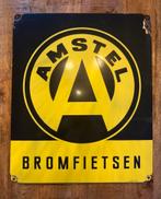Emaille Reclamebord Amstel Bromfietsen, Ophalen of Verzenden, Reclamebord