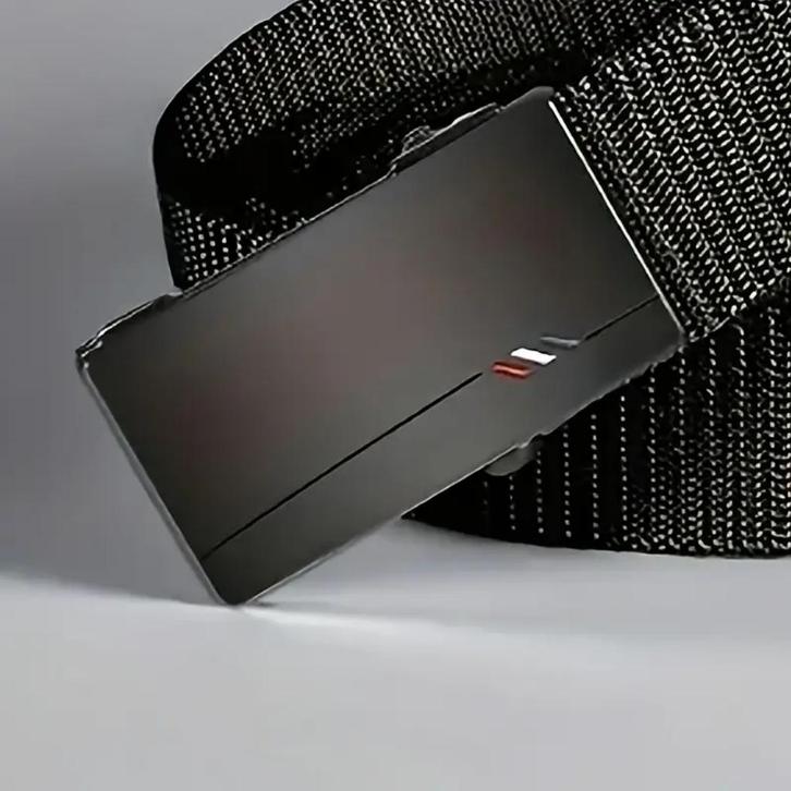 Nieuwe zwarte riem "RWB" m/snelsluiting (one click system), Kleding | Heren, Riemen en Ceinturen, Nieuw, Zwart, Verzenden