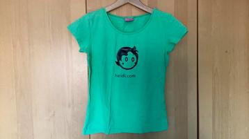 Heidi Zwitserland groen t-shirt mt M (valt krap) beschikbaar voor biedingen