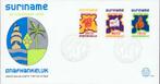 Suriname 14x FDC van nr. E001 t/m E010B uit 1975 en 1976, Ophalen