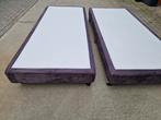 Boxspring 2 stuks 90 x 207 cm, met zwenkwielen aan 1 zijde., Huis en Inrichting, Ophalen, 90 cm, Eenpersoons, 210 cm