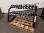 Chrome Dumbells 1kg t/m 10kg + Technogym Opbergrek, Ophalen, Gebruikt, Dumbbell