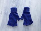 Kobaltblauwe vingerloze handschoenen - kleine damesmaat, Ophalen of Verzenden, Zo goed als nieuw, Maat 36 (S), Handschoenen