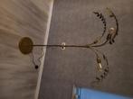2x vloer lamp met palm bladeren goud kleurig, Huis en Inrichting, Lampen | Vloerlampen, Ophalen, Zo goed als nieuw, Metaal, 100 tot 150 cm