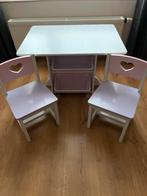 Kidkraft 2 kinderstoelen +tafel pastelkleuren, Ophalen, Zo goed als nieuw, Tafel(s) en Stoel(en)