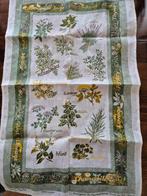 Linnen Theedoek met Kruidenprint, Ophalen of Verzenden, Zo goed als nieuw, Wit, Theedoek of Handdoek