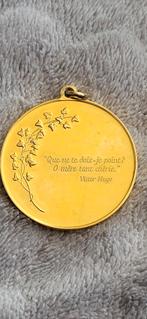 Vintage goude  Vermei hanger op sterlingg zilver 18 karaat, Ophalen of Verzenden, Overige materialen