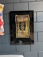 3D goud dollar op zwarte plexiglas lijst, Ophalen of Verzenden
