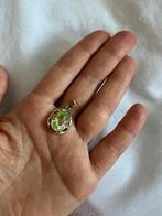 14K Gouden Hanger met Edelsteen, Overige voorstellingen, Ophalen of Verzenden, Zo goed als nieuw, Met edelsteen