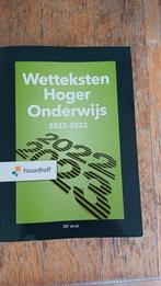 Wetteksten Hoger Onderwijs 2022-2023, Ophalen of Verzenden, Nieuw, HBO, Noordhoff Uitgevers