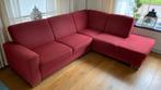 Stoffen Hoekbank Donkerrood - 260x215x90cm, Ophalen, 250 tot 300 cm, Gebruikt, Hoekbank