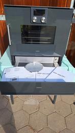 Gaggenau combi stoomoven BSP250100 + warmhoudlade antraciet, Zo goed als nieuw, Oven met grill, Inbouw, 45 tot 60 cm