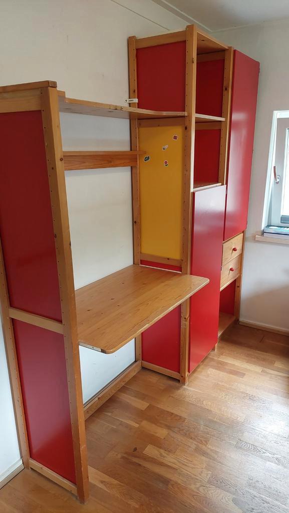 Lundia Wandkast met Bureau, Huis en Inrichting, Kasten | Computermeubels, Ophalen of Verzenden