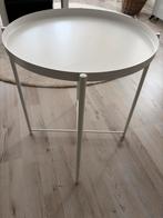 IKEA Tafeltje - Wit - Rond, Huis en Inrichting, Tafels | Bijzettafels, Minder dan 55 cm, Metaal of Aluminium, Rond, Zo goed als nieuw