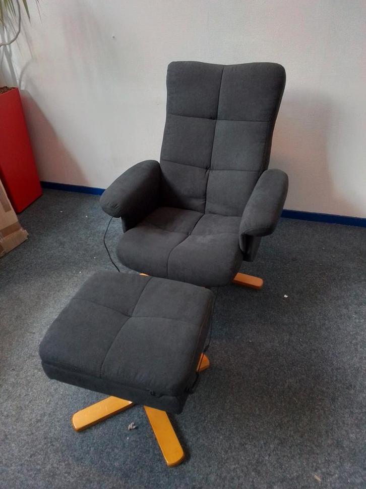 Nieuwe massage draaifauteuil met voetenbank, Huis en Inrichting, Fauteuils, Nieuw, Stof, 50 tot 75 cm, Minder dan 75 cm, Ophalen of Verzenden