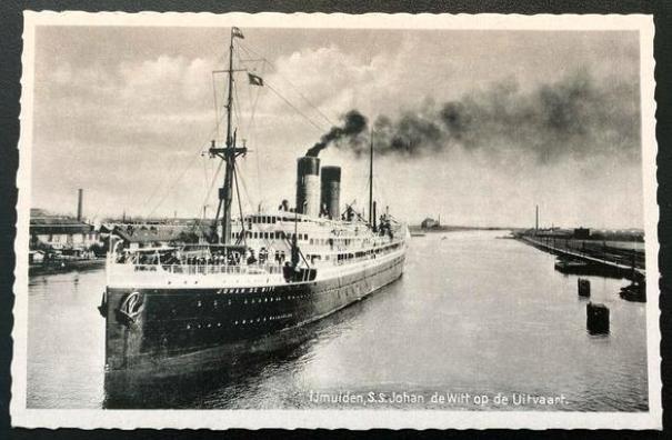 IJMUIDEN Noordzeekanaal Velzen "Johan de Witt", Verzamelen, Ansichtkaarten | Nederland, Ophalen of Verzenden