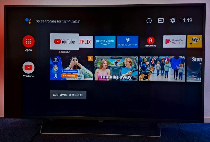Philips Android TV 55 inch, Audio, Tv en Foto, Televisies, Zo goed als nieuw, LED, 100 cm of meer, 4k (UHD), Philips, 50 Hz, Smart TV