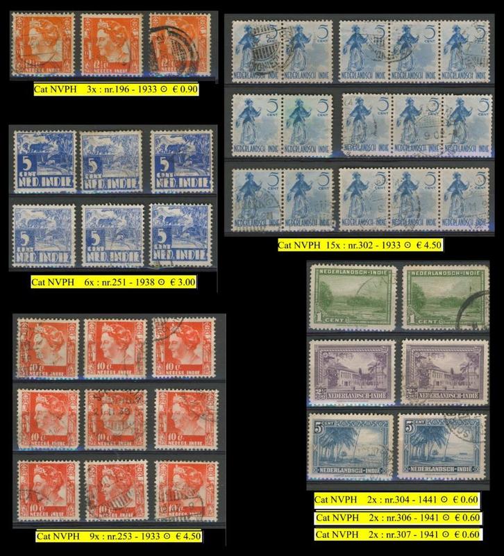Ned. Nederlands Nederlandsch Indië Postzegels k-38 jdu, Postzegels en Munten, Postzegels | Nederlands-Indië en Nieuw-Guinea, Gestempeld