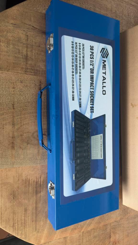 Complete 38-delige kracht doppenset met 1/2 inch NIEUW, Doe-het-zelf en Verbouw, Gereedschap | Machine-onderdelen en Toebehoren
