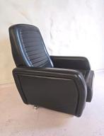 Vintage fauteuil op wieltjes en skai stoffering, Ophalen, Gebruikt, Minder dan 75 cm, Vintage