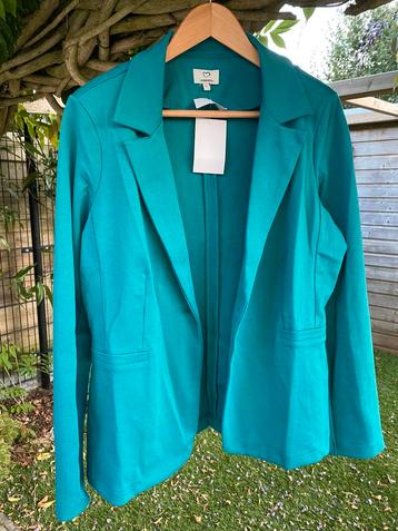 Dames blazer jerseystof blauw-groen maat L Onesto beschikbaar voor biedingen