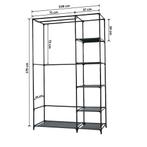 Opvouwbare Kledingkast | Campingkast | 110x45x175cm | Zwart, Campingkast, Info@lendo-online.eu, Nieuw, Lendo Online