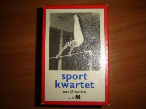 Sport kwartet met 36 kaarten (jumbo nr 15 jaren 70) retro, Verzamelen, Speelkaarten, Jokers en Kwartetten, Zo goed als nieuw, Kwartet(ten)