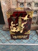 Chinees sieradenkastje parelmoer ingelegd vogel xxl chinese, Ophalen of Verzenden