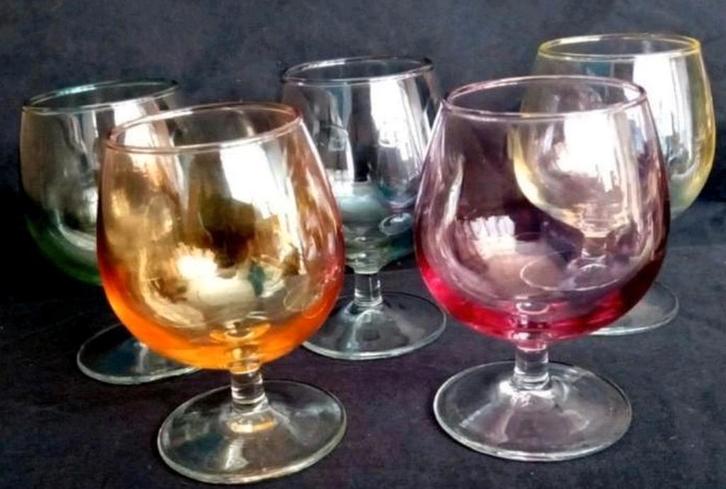 Set/5 Luminarc 'Carnival' cognacglazen, Verzamelen, Glas en Borrelglaasjes, Overige typen, Ophalen of Verzenden